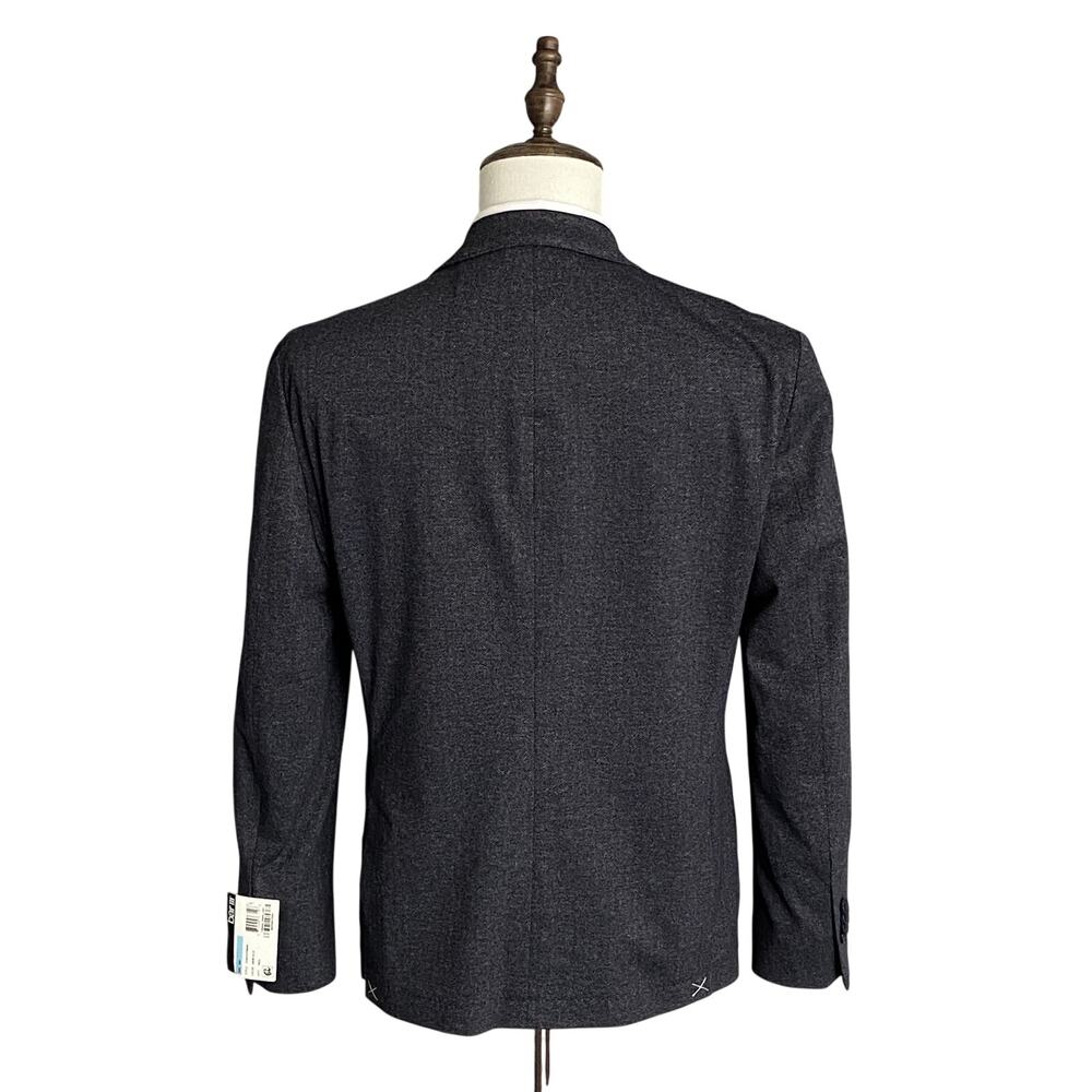 Bar III Sport Coat Men's 40 Short Slim Fit Stretch Dark Blue Herringbone NEW - Picture 4 of 12